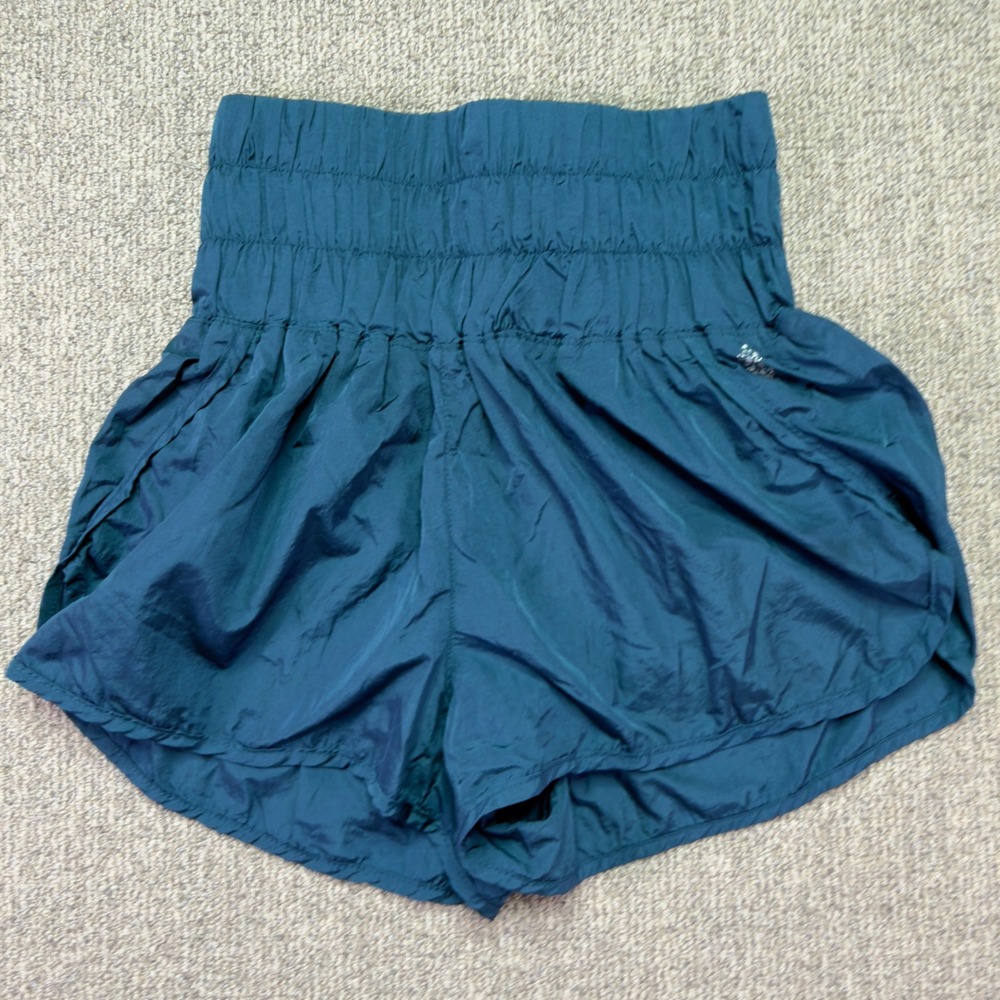 FP Movement The Way Home Running Shorts Womens Small Teal High Rise Athletic